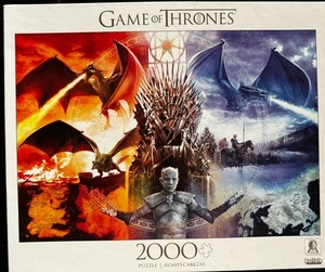 Buffalo Games Puzzle 2000 Piece GAME OF THRONES Fire & Ice Dragons Kings - Foto 1 di 2