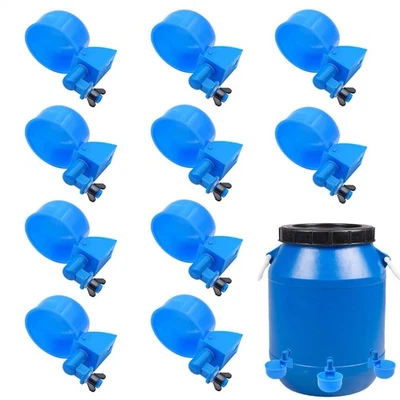 10 x automatische Hühnertränke, Hühnerwasser-Futterspender, Coop-Geflügel-Wa - Bild 1 von 4