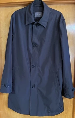 Marks Spencer M&S Mens M Black Trench Jacket Coat Lighter Weight, MINT EUC - Image 1 of 4