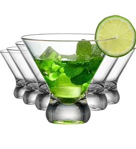 Amazing Abby - Olivia - 10-Ounce Plastic Stemless Martini Glasses (Set of 6) New - Picture 1 of 10