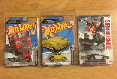 Hot Wheels OPTIMUS PRIME, BUMBLEBEE, BARRICADE SUPER CUSTOM Wheel Swap Lot Of 3 - Image 1 of 4