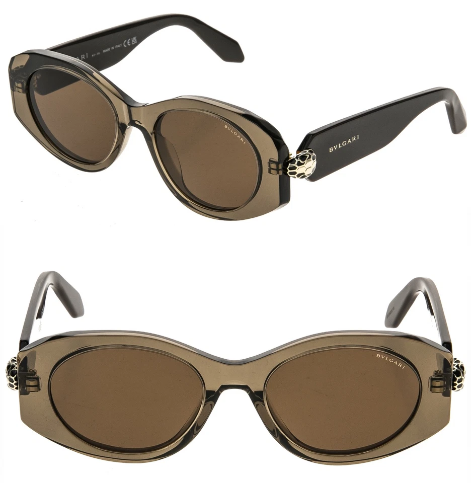 BVLGARI 40007 Serpenti Forever BV40007I Gafas de sol negras y marrones con cabeza de serpiente 48E Foto 1 de 4