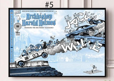 Jack White Michigan 2025 Detroit And Grand Rapids Combined Show Poster Unframed - Image 1 of 4