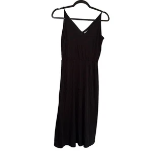 H&M Long Maxi Dress Women's Size S Black V Neck Sleeveless Pullover Unlined - Picture 1 of 11
