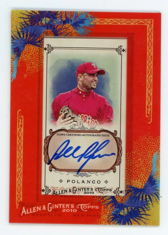 Mini automático enmarcado Topps Allen & Ginter PLACIDO POLANCO 2010 Phillies (2) Foto 1 de 1