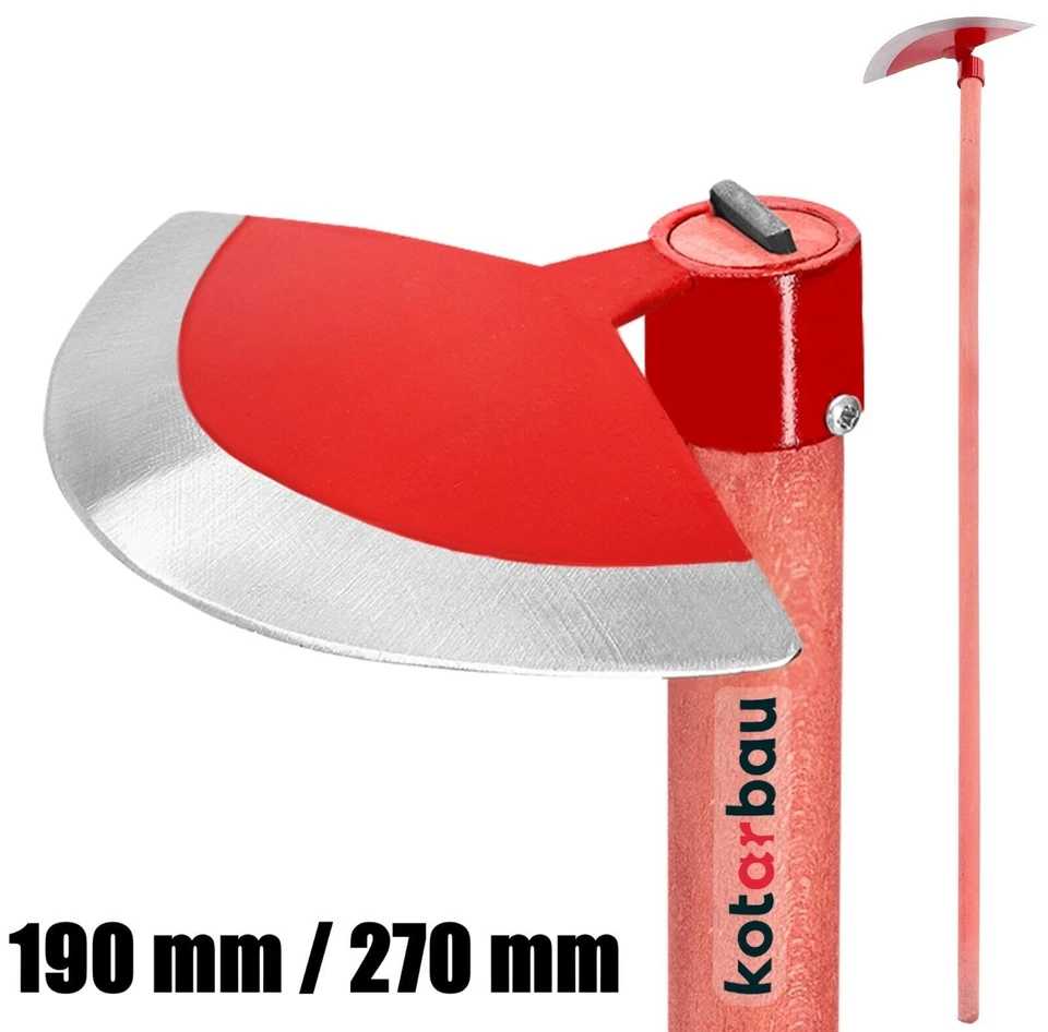 KOTARBAU Gartenhacke Halbrund  mit Stiel Unkrauthacke Pflanzhacke Jäten - Bild 1 von 1