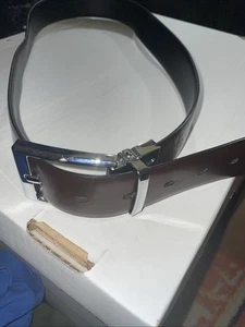 Perry Ellis Men's Portfolio Double Stitched Belt, Size 33- leather - Picture 1 of 2