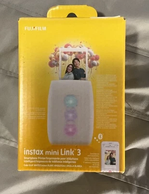 Fujifilm Instax Mini Link 3 Smartphone Printer Clay White Brand New Sealed Box - Image 1 of 3