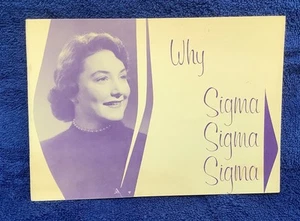Vtg 1950’s Sigma Sigma Sigma Sorority Booklet Tri Sigma Pamphlet Rush Material - Imagen 1 de 7