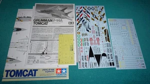 Grumman F-14A Tomcat Tamiya 1/48 61114 Decals Instructions, Masks, Color Guides. - Picture 1 of 1