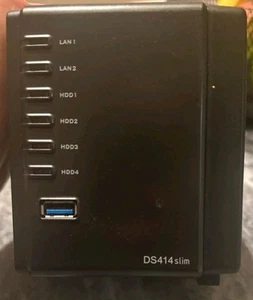 4 Bay NAS 2,5' SATA3 DS414 Slim Synology DiskStation 2x 1,0GHz Cache 512MB DDR3 - Bild 1 von 4