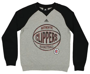Adidas NBA Youth Boys (8-20) Los Angeles Clippers Varsity Fleece Crew Sweatshirt - Picture 1 of 5