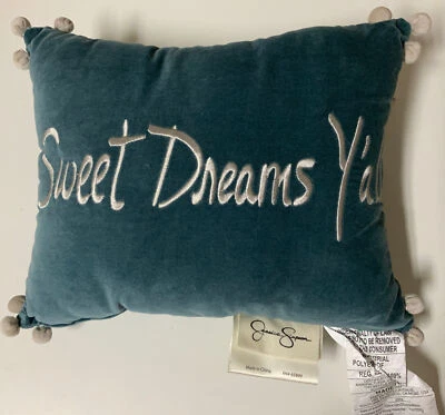 🔰 Jessica Simpson Tallulah "Sweet Dreams Y'All" Oblong Throw Pillow 10”x12”🆕 - Image 1 of 4