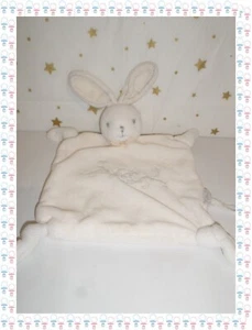 ㊲ - Doudou Semi Plat  Lapin  Perle Gris Broderies Kaloo - Picture 1 of 2
