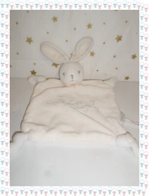 ㊲ - Doudou Semi Plat  Lapin  Perle Gris Broderies Kaloo - Image 1 of 2