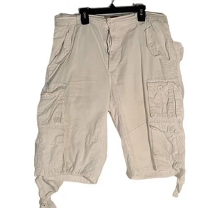 PJ MARK Men's Cargo Shorts White 32" Summer Lightweight Coastal Beach - Picture 1 of 6
