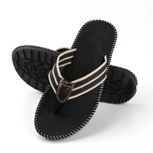 Men's Comfort Cushioned Thong Flip Flops Anti-Slip Summer Beach Casual Sandals - Picture 1 of 8
