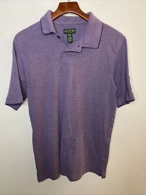 Camisa Polo David Taylor Para Hombre Pequeña Cuello Púrpura Manga Corta Pullover Foto 1 de 4