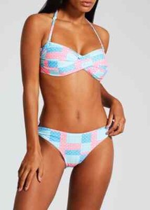 Matalan navy tile print padded tankini top size 8 10 BNWT AL Matalan navy tile print padded tankini top size 8 10 BNWT AL
