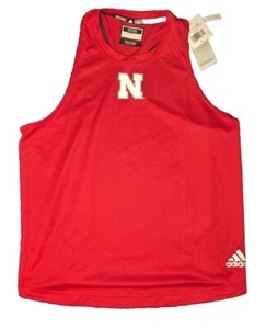 Nebraska Huskers NCAA Large L Adidas Women's Stadium Ready Racerback Tank Top - Picture 1 of 2