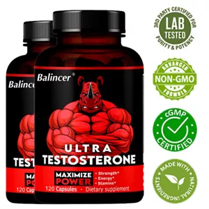 Ultra Testosterone Booster - Boost Strength & Performance,Balance Energy Levels - Picture 1 of 12