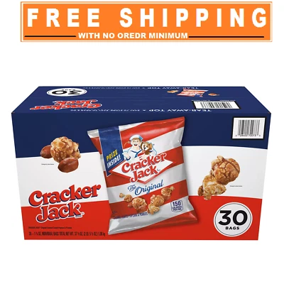 Palomitas de maíz y cacahuetes recubiertos de caramelo originales Cracker Jack (1,25 oz., 30 paquetes) Foto 1 de 4
