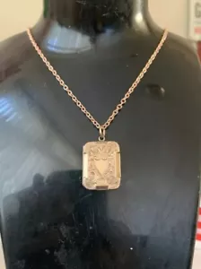 Lovely Vicorian Gold RG Locket Photo Pendent & Chain Necklace - Picture 1 of 8