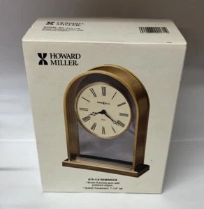 "Nuevo reloj de mesa Howard Miller Reminisce latón #613-118 cuarzo 7,25"" de alto" - Imagen 1 de 4