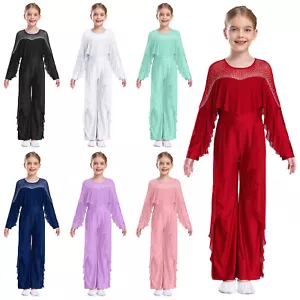 Kinder Mädchen Jumpsuit Disco Strampler Löwe Overalls Gerüscht Trikot Praxis - Bild 1 von 70