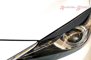 REAL 3D GLOSS CARBON FIBER STYLE 1 EYEBROWS 14-17 MAZDA3 BM SPORT MAZDASPEED JDM - Picture 1 of 4