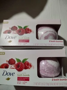 Dove Milk Swirls Bath Bombs Lot Of 2 Vanilla raspberry Creamiscle - Picture 1 of 5