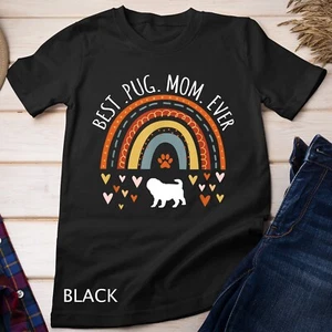 Camiseta unisex Best Pug Mom Ever Rainbow Gifts for Pug Lover Dog Mama - Imagen 1 de 12