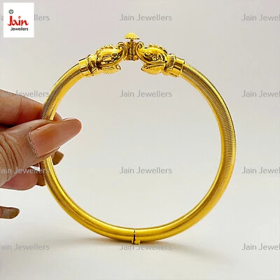 18 Kt, 22 Kt Real Solid Yellow Gold Screw Open Women's Bracelet Bangle 19-28 Gms - Image 1 of 4