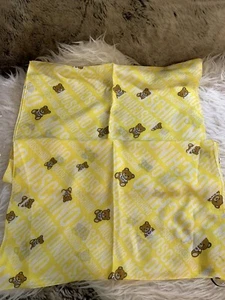 NWT Moschino Bear Oblong 100% Modal Light Weight Scarf In Yellow 45x150 CM - Picture 1 of 6