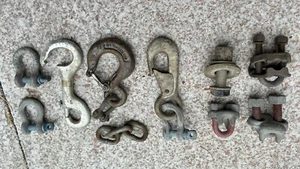 Lot Of 12 PCs Allog hook with Latch,Screw Pin Shackle & U bolt able Clamps - Picture 1 of 16