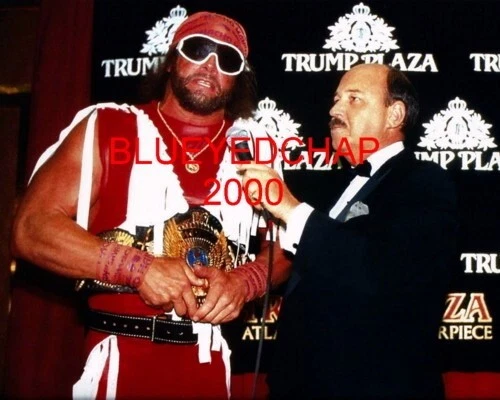 RANDY SAVAGE & GENE OKERLUND WRESTLER 8 X 10 WRESTLING PHOTO WWF WCW - Image 1 of 1