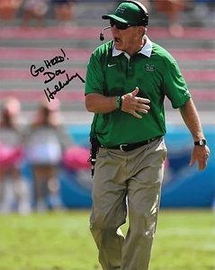 DOC HOLLIDAY HAND SIGNED MARSHALL THUNDERING HERD 8X10 PHOTO W/COA + INSCRIPTION - Picture 1 of 1
