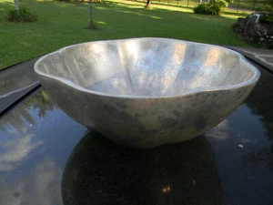 NAMBE BOWL #605 FLOWER SHAPE 9.5" DIAMETER 4" DEEP CAST ALUMINUM HEAVY - Picture 1 of 6