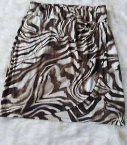 NWT Chico's Sz 2 (L/12) Sally Sarong Skirt Elastic Waist Animal Print - Picture 1 of 5
