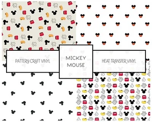 Mickey Mouse Iron on Vinyl HTV Premium Vinyl, for use with all Cricut machines - Picture 1 of 9