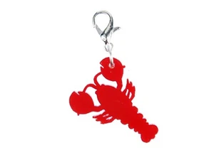 Hummer Charm Anhänger Bettelarmband Miniblings gelasert Hummer Acrylglas rot - Bild 1 von 3