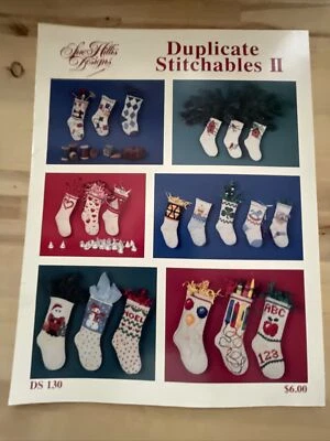 Sue Hillis Design Duplicate Stitchables II Holiday Stocking Cross Stitch Booklet - Image 1 of 2