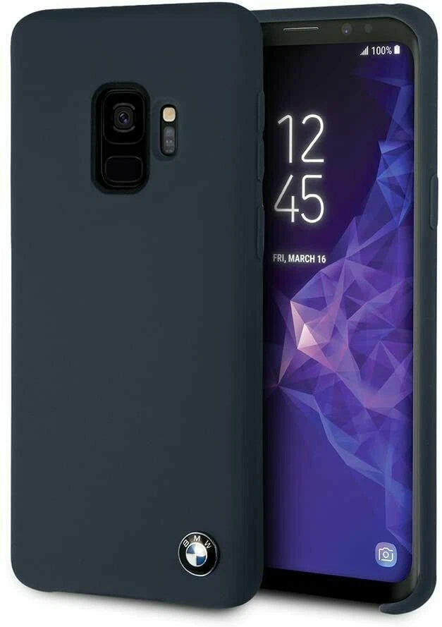 Funda rígida de silicona oficial BMW para Samsung Galaxy S9 - azul marino Foto 1 de 4