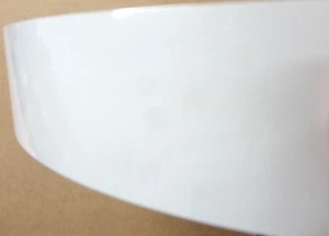 White Gloss PVC edgebanding 1-3/16" x 70" with preglued hot melt adhesive 1/50" - Picture 1 of 2