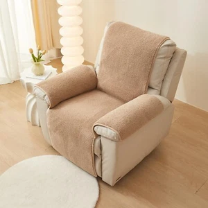 vctops Sherpa Fleece Recliner Chair Cover Super Soft Warm Plush Sofa Slipcove... - Picture 1 of 7