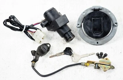 00-01 Kawasaki Ninja ZX12R ZX1200 Ignition Switch Gas Tank Cap Seat Lock Key Set - Image 1 of 4