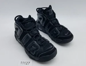 Nike Air More Uptempo (GS) Boy's Size 2Y Sneakers Triple Black - Picture 1 of 12