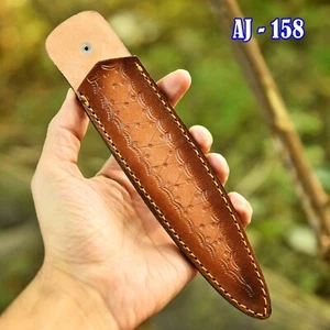 Handgefertigte Leder Messerscheide ideal für Double Edge Klinge Stiefelmesser oder jedes Werkzeug - Bild 1 von 5