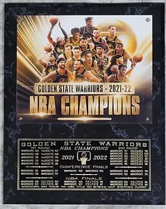 GOLDEN STATE WARRIORS 2021-2022 NBA CHAMPIONS 12 x 15 PLAQUE - Picture 1 of 6