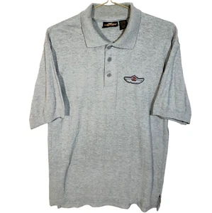 Polo Harley Davidson uomo 100° anniversario cotone grigio patch made USA taglia M - Foto 1 di 8
